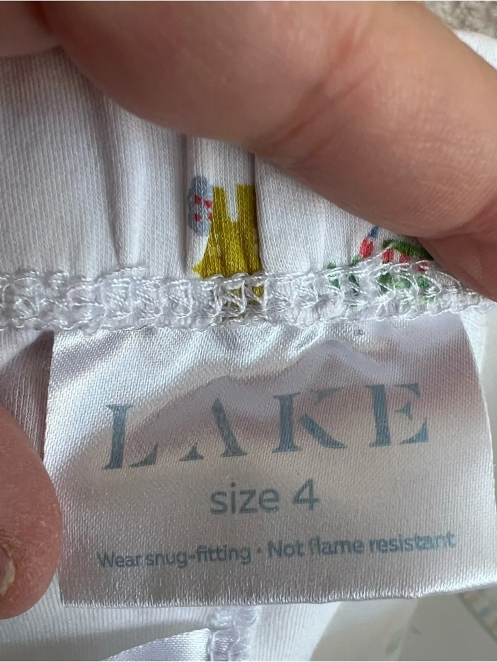 LAKE Infant Pima‎ Cotton Bunnies Spring Pajama Pants Size 4T